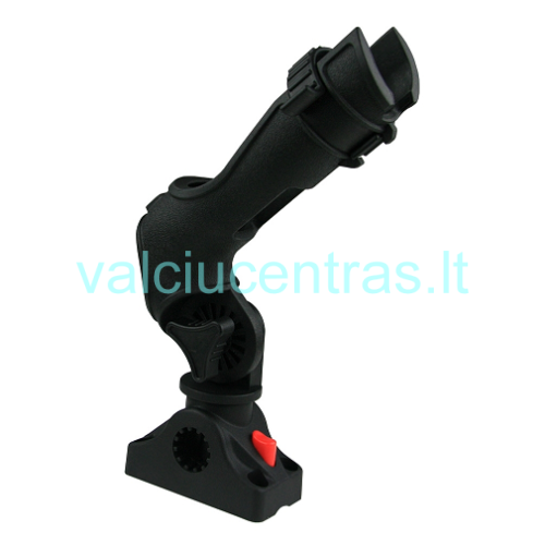 Meškerės laikiklis su užraktu įvairių padėčių